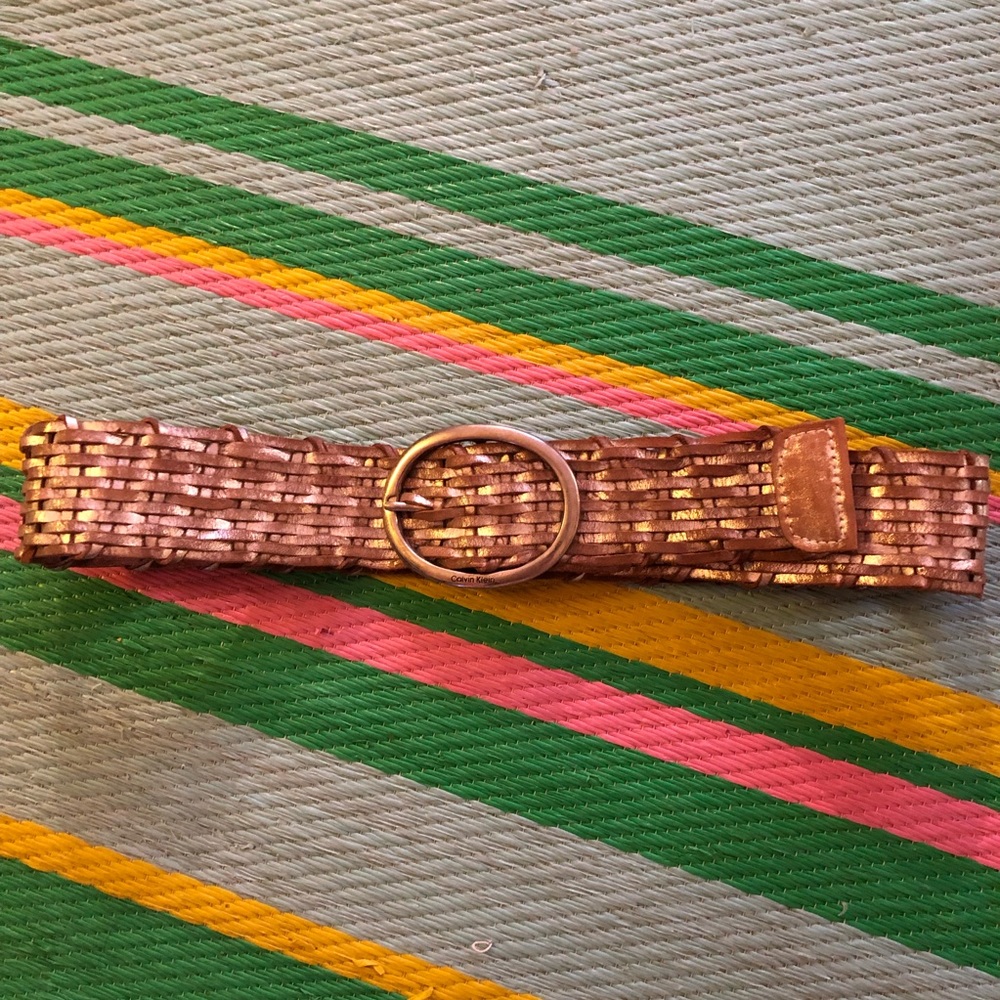 Pewter woven belt